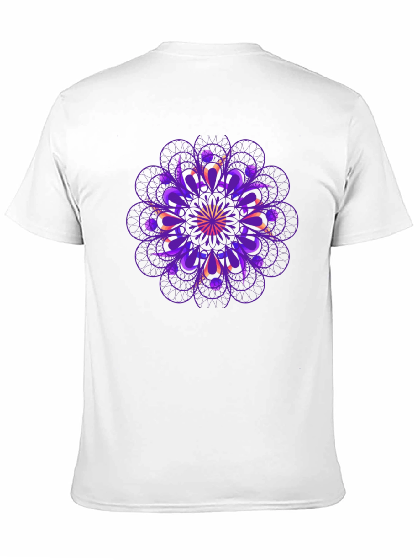 Geometric Mandala Graphic Tee - Black