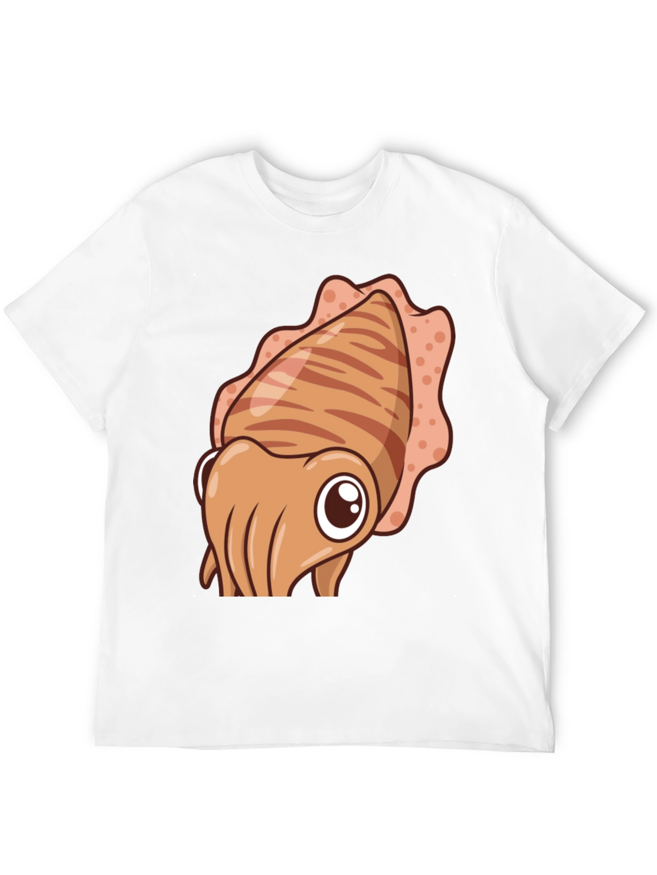 Cartoon Squid Graphic Tee - Black Cotton Comfort