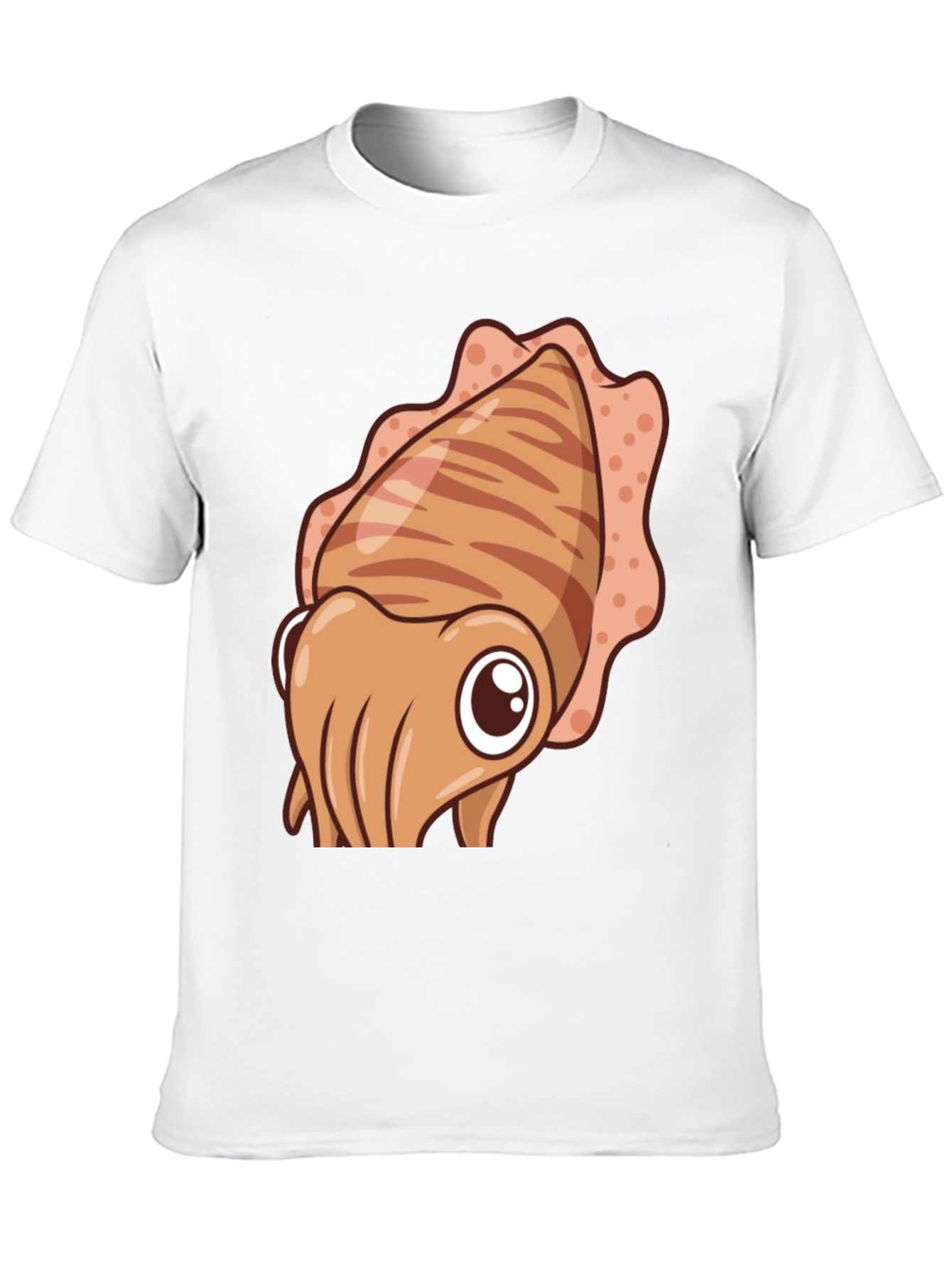 Cartoon Squid Graphic Tee - Black Cotton Comfort