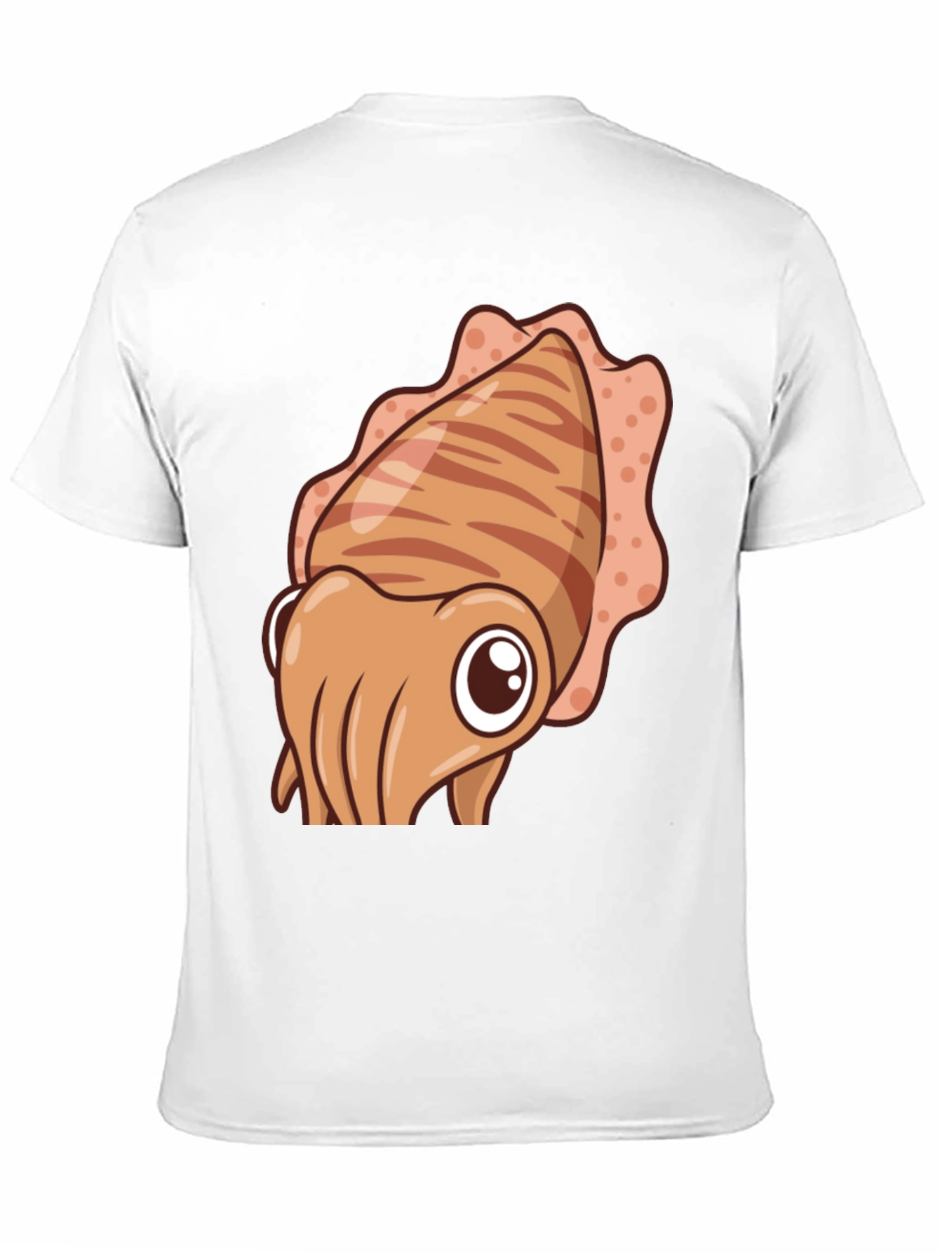 Cartoon Squid Graphic Tee - Black Cotton Comfort