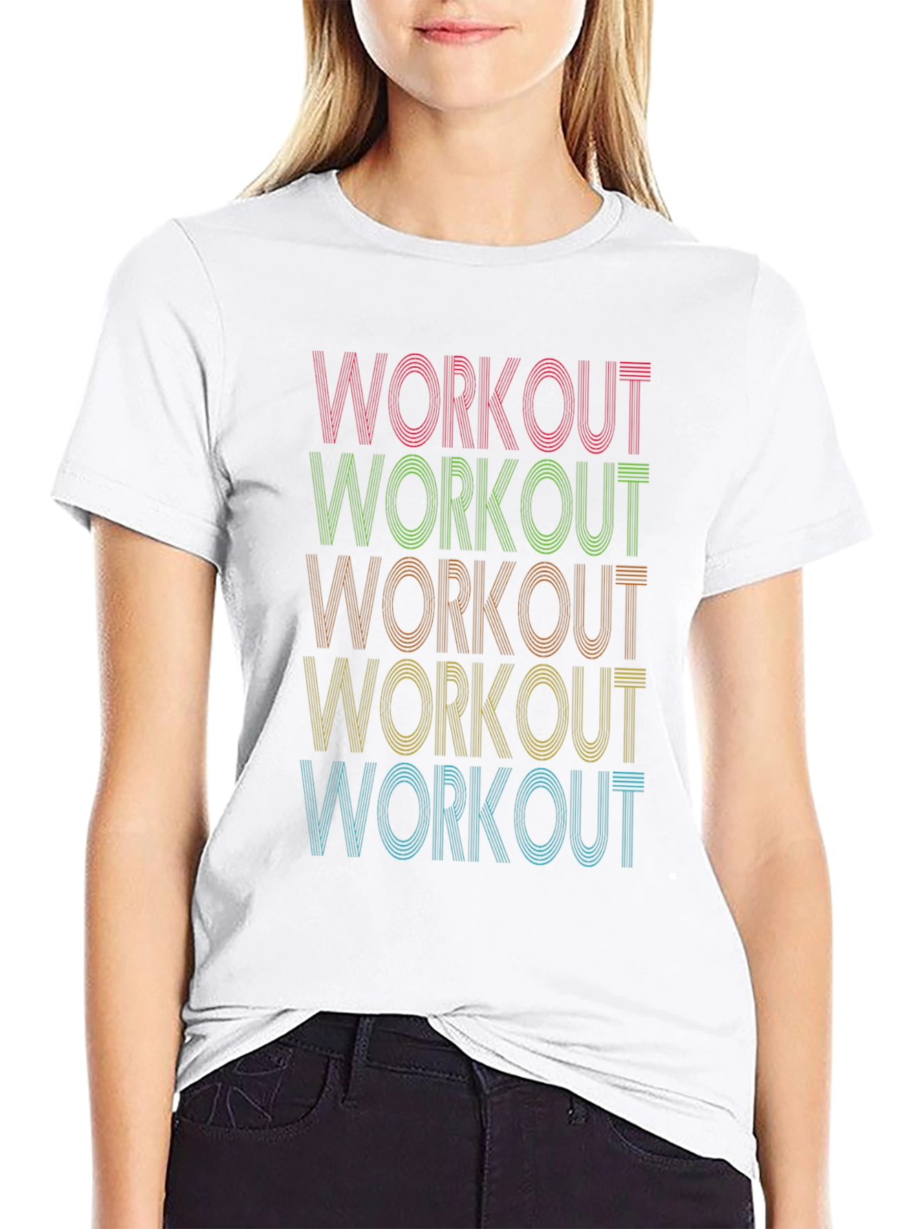 Workout Graphic Tee - Retro Fitness Shirt