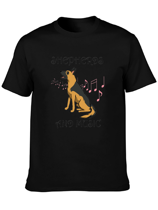 German Shepherd Music T-Shirt - Dog Lover Tee