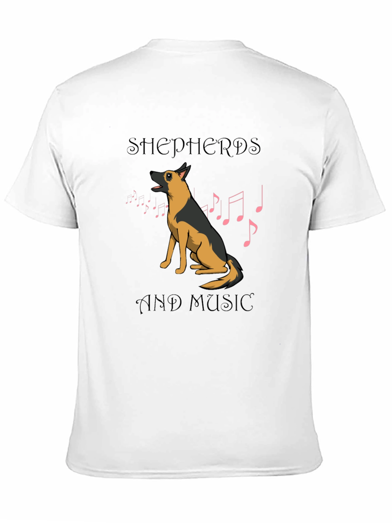German Shepherd Music T-Shirt - Dog Lover Tee