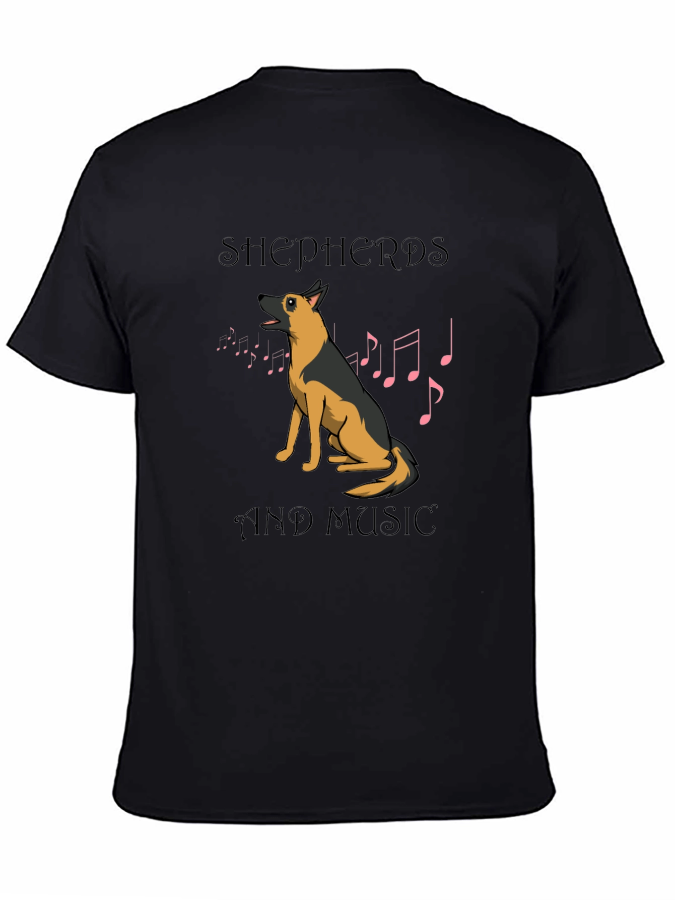 German Shepherd Music T-Shirt - Dog Lover Tee