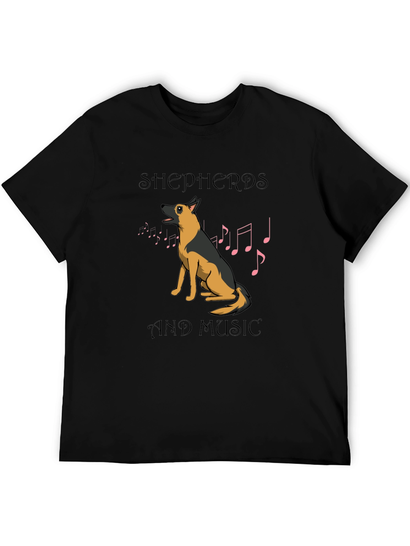 German Shepherd Music T-Shirt - Dog Lover Tee
