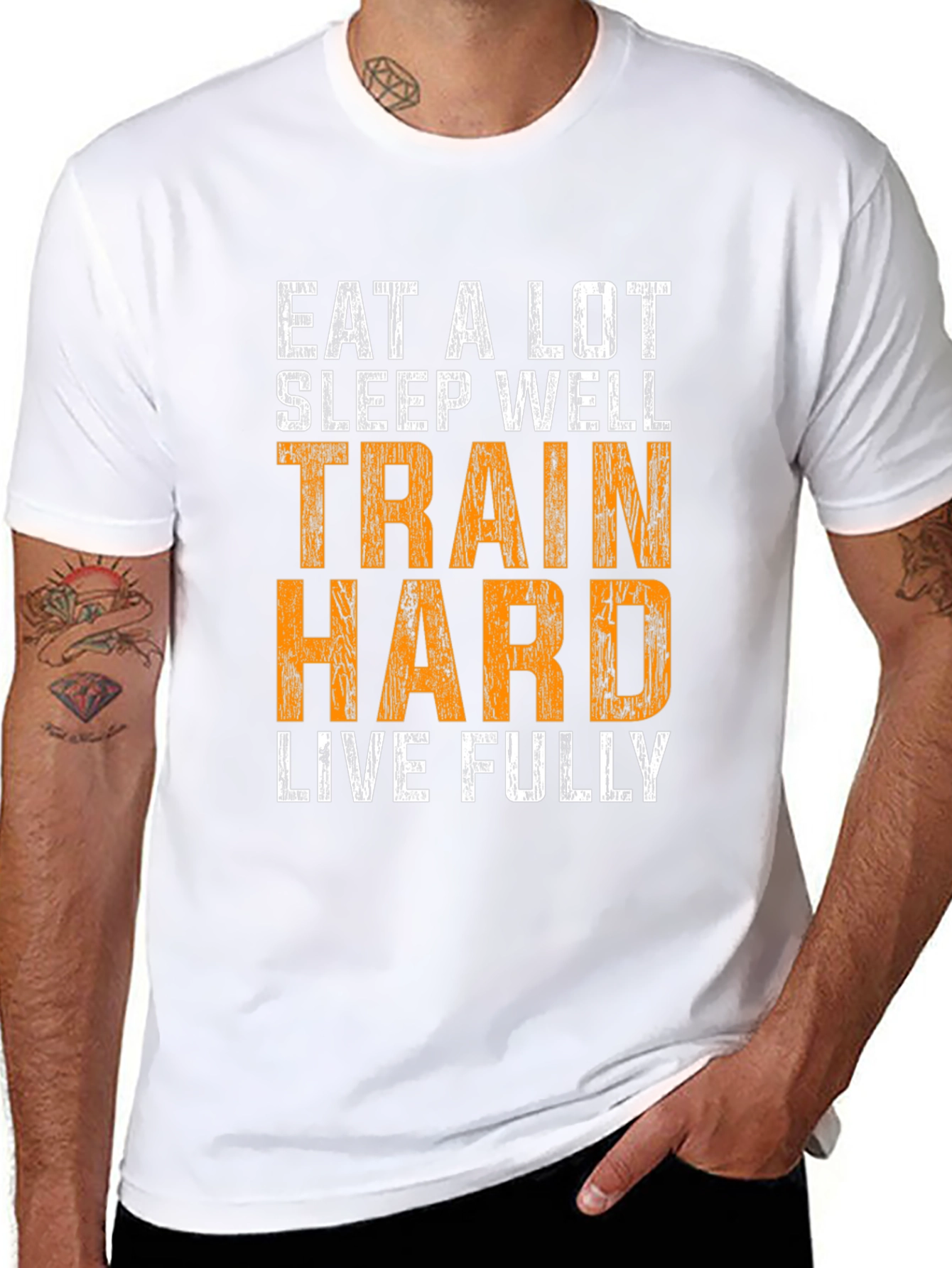 Train Hard Mens Graphic T-Shirt