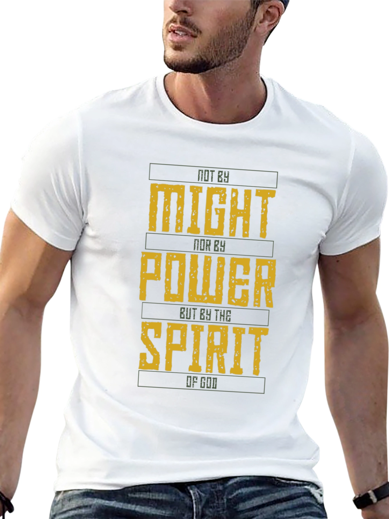 Not By Might Christian T-Shirt