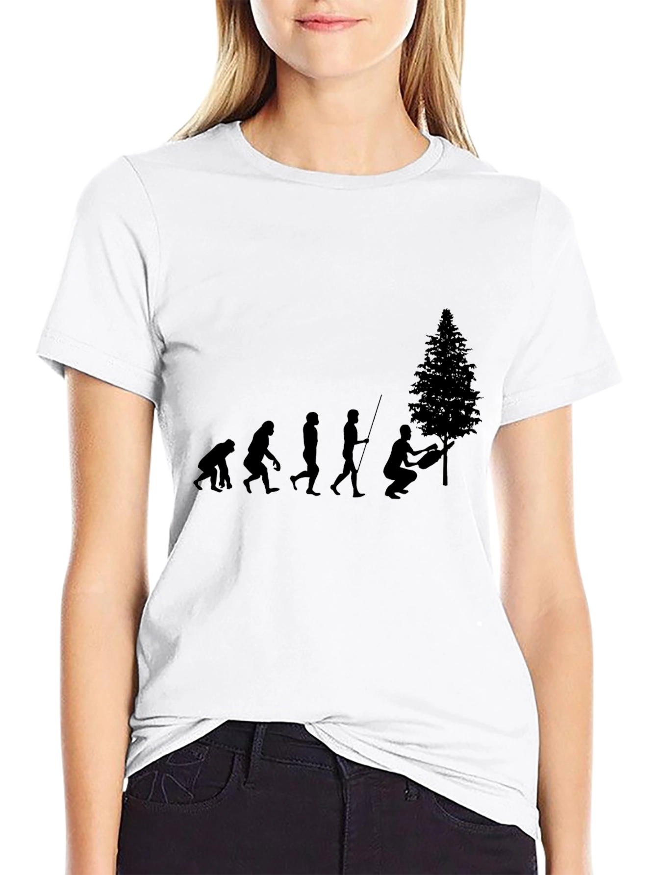 Evolution Humor Graphic T-Shirt - Black