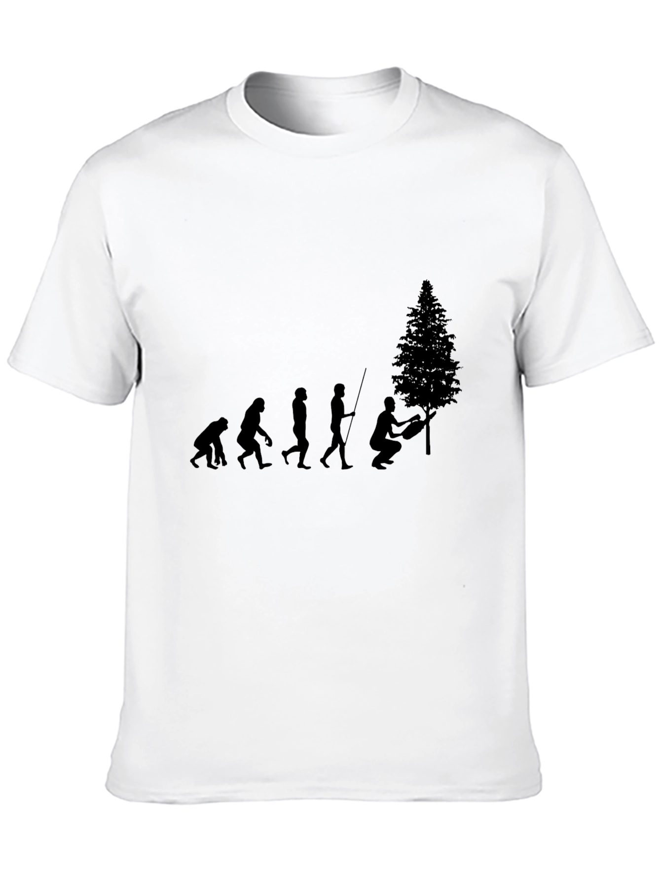 Evolution Humor Graphic T-Shirt - Black