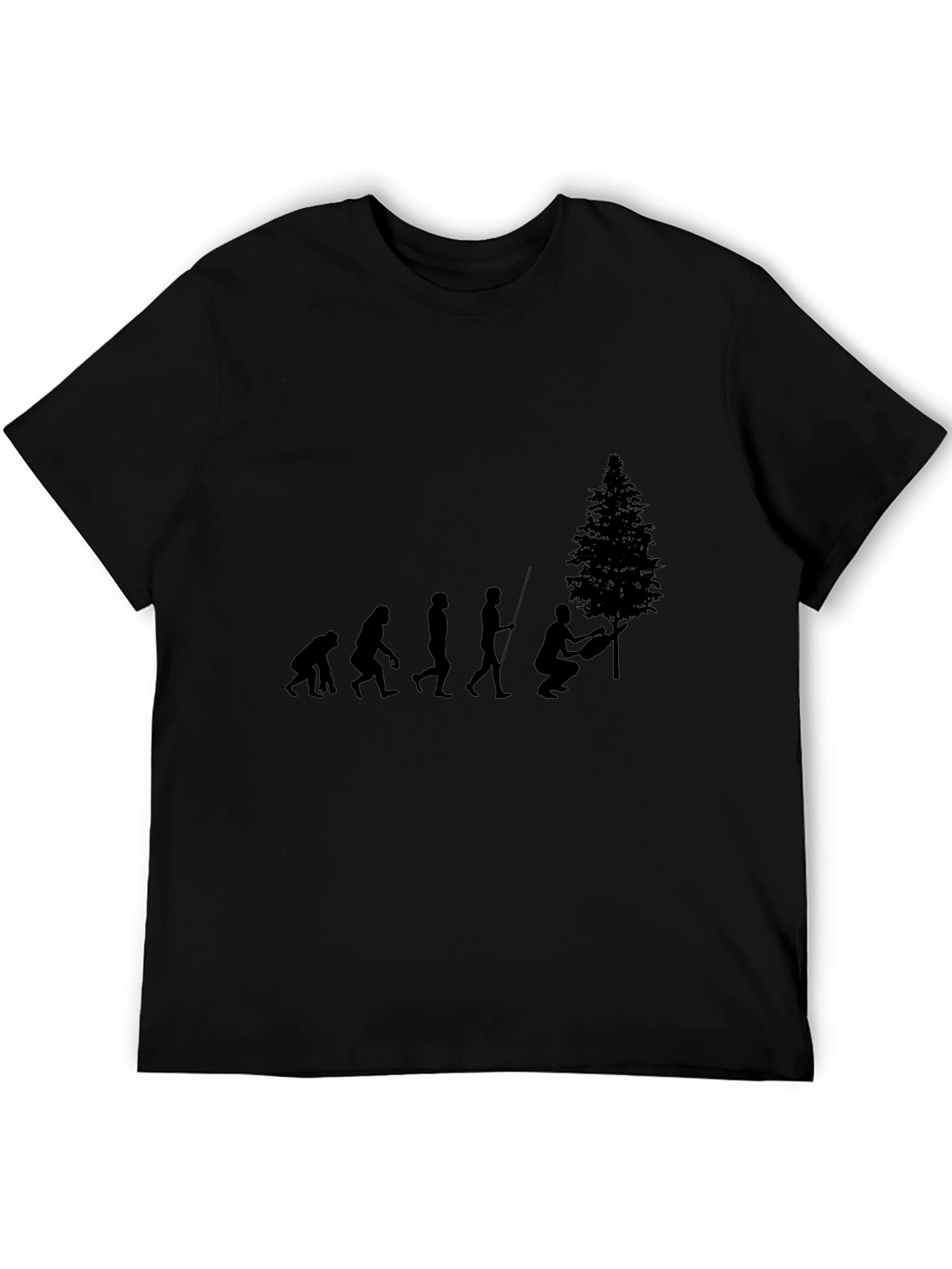 Evolution Humor Graphic T-Shirt - Black