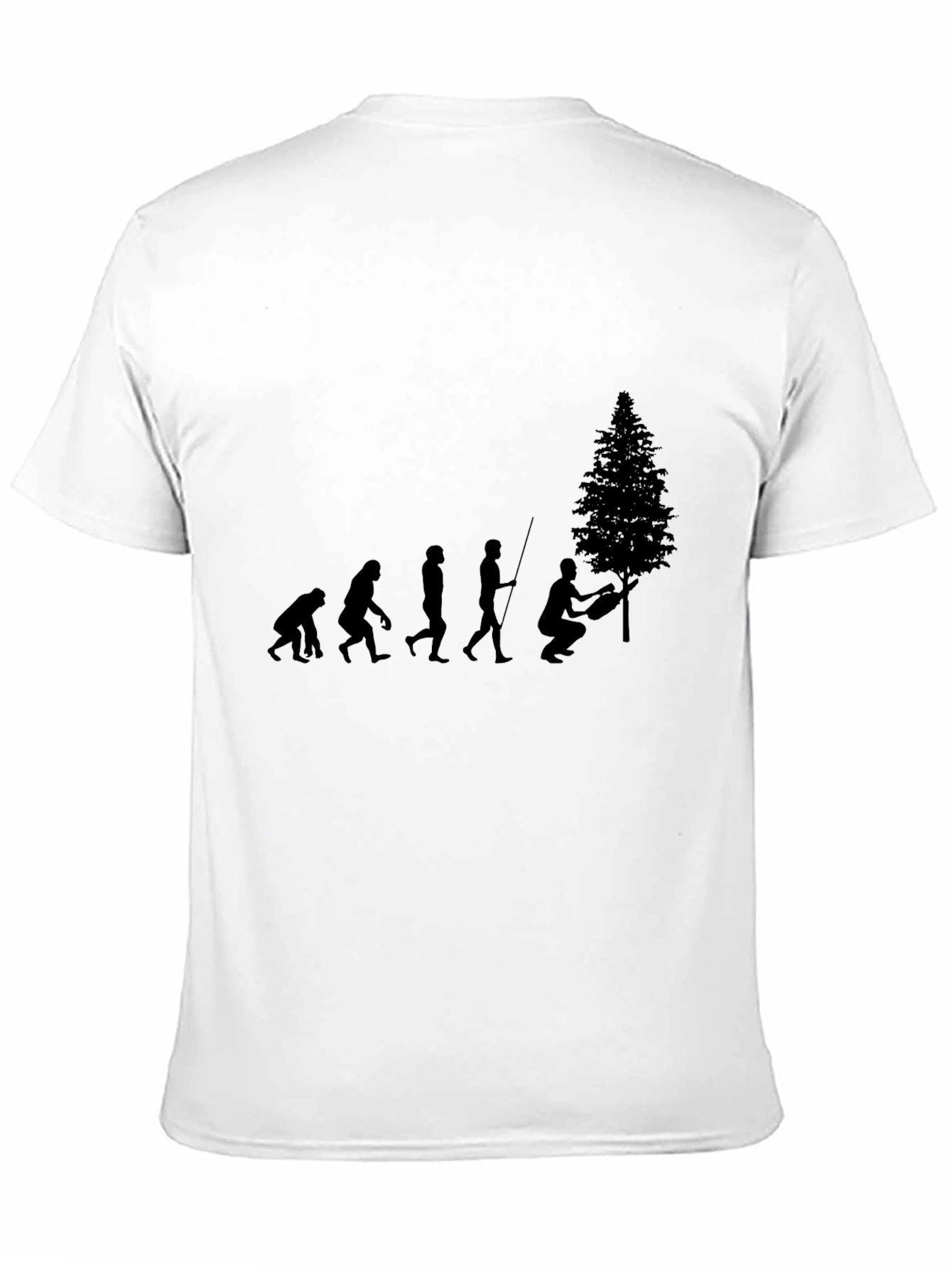 Evolution Humor Graphic T-Shirt - Black