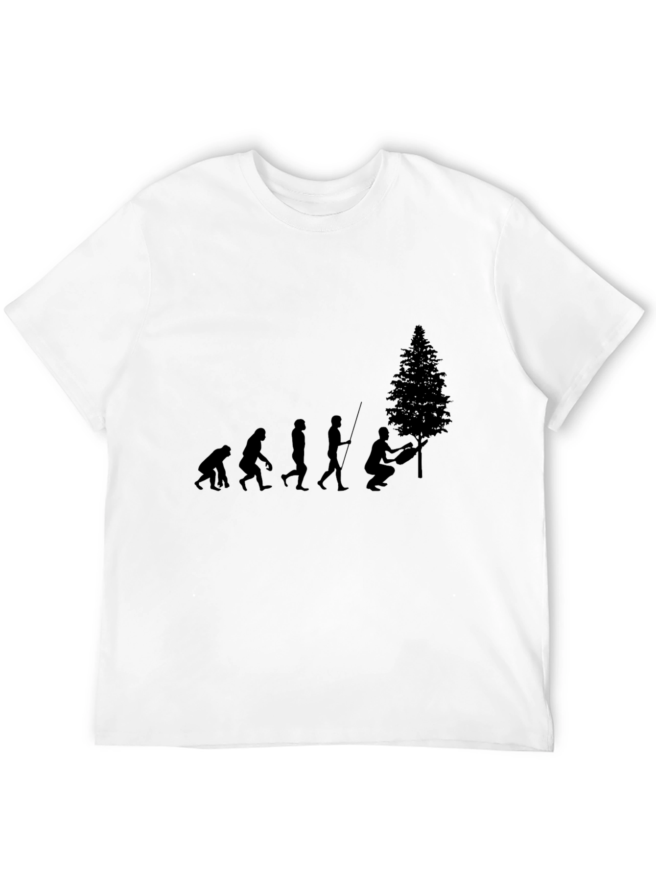 Evolution Humor Graphic T-Shirt - Black