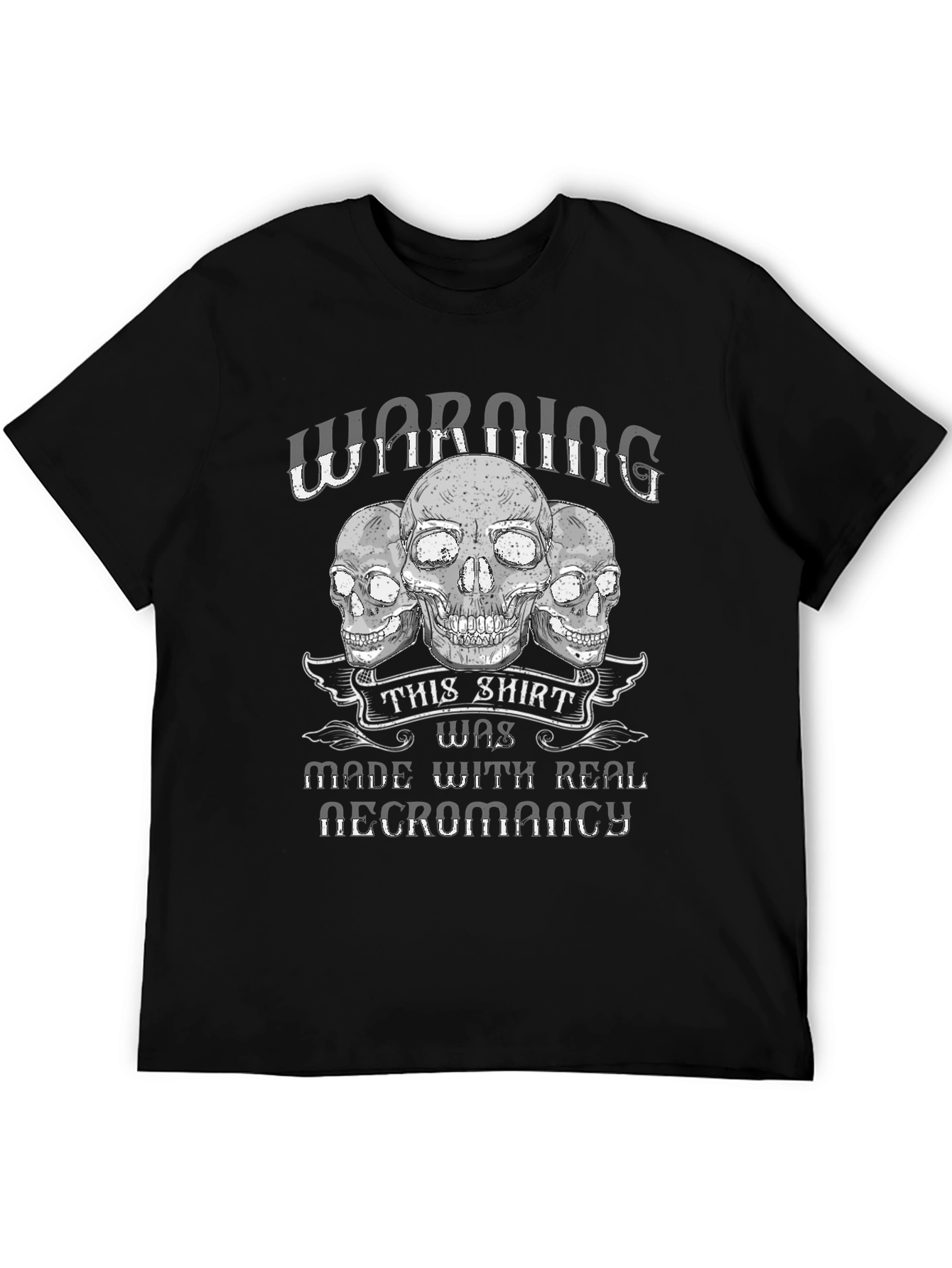Necromancy Skull T-Shirt - Warning!