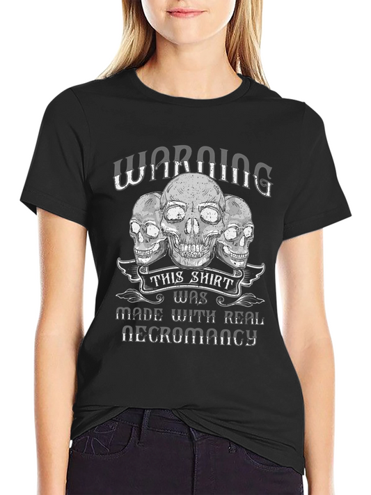 Necromancy Skull T-Shirt - Warning!