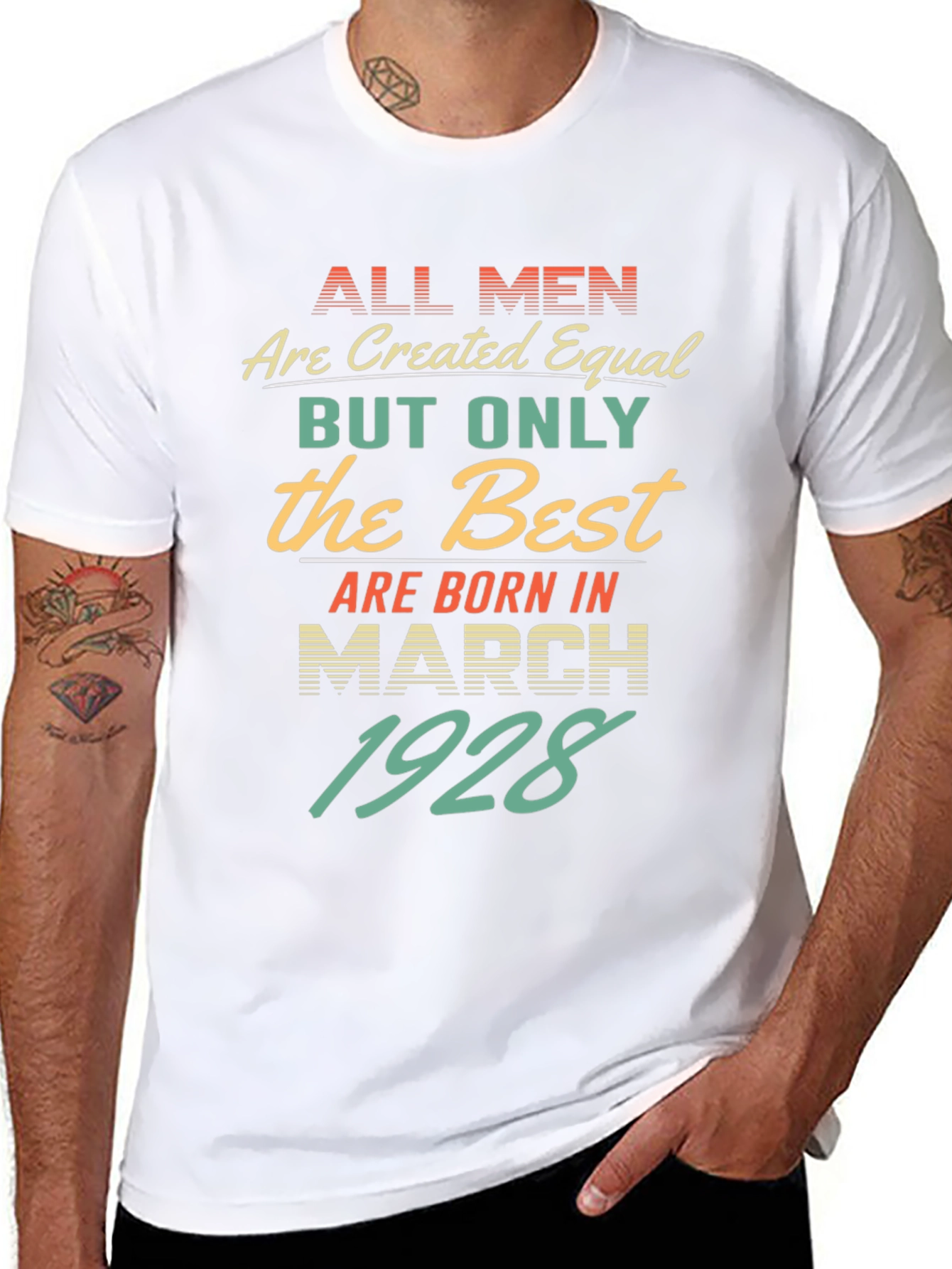 Best Men Born March 1928 T-Shirt