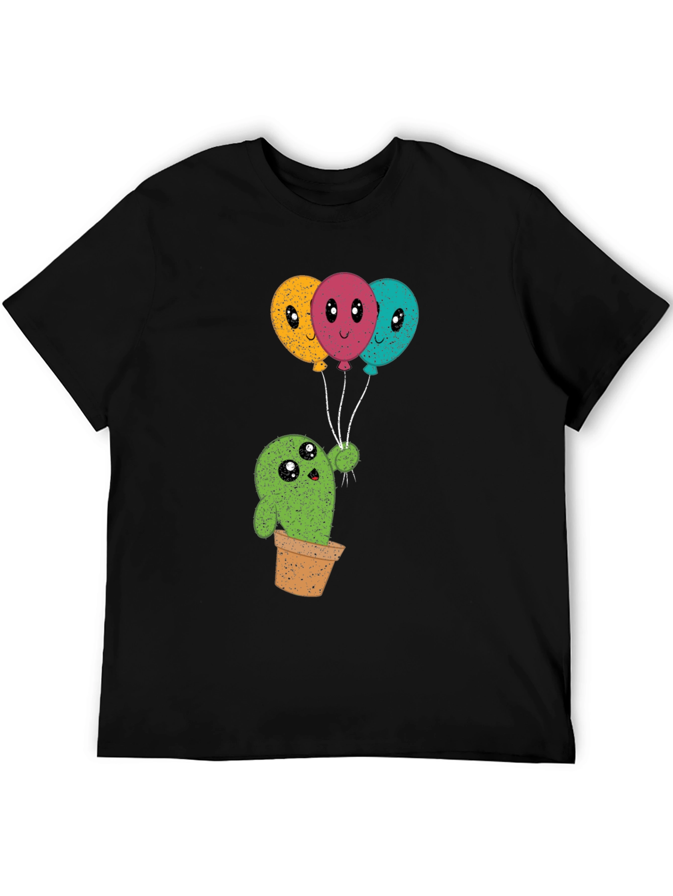 Cactus with Balloons T-Shirt - Cute & Fun Design