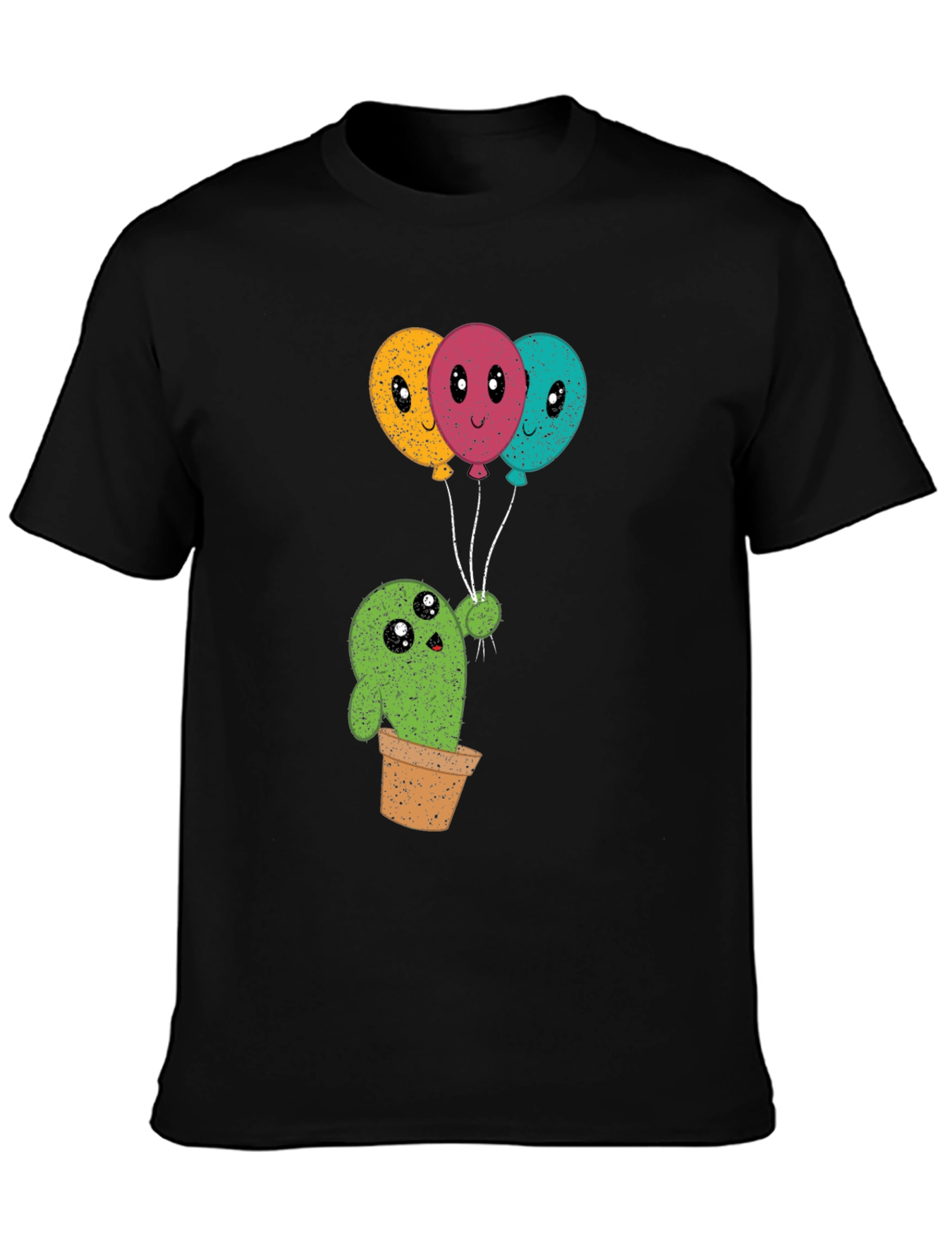 Cactus with Balloons T-Shirt - Cute & Fun Design