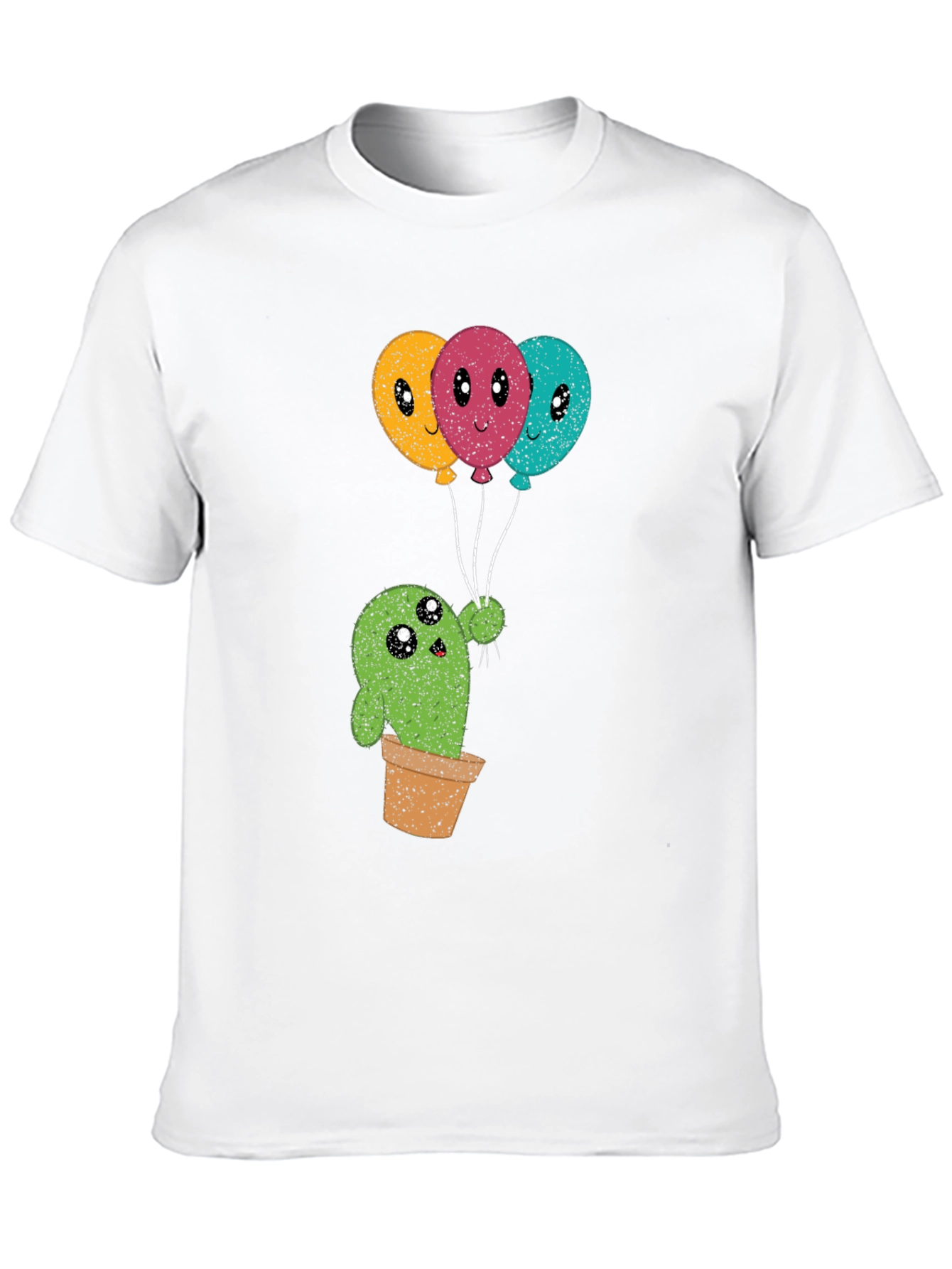 Cactus with Balloons T-Shirt - Cute & Fun Design
