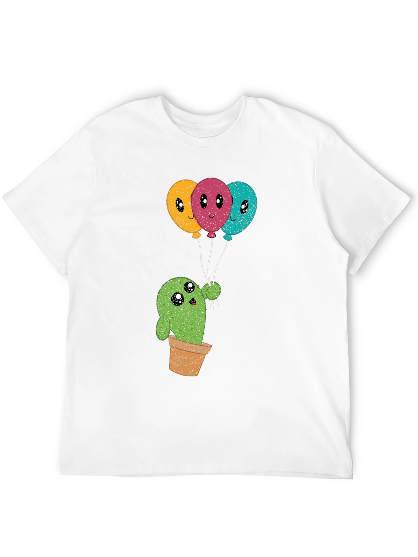 Cactus with Balloons T-Shirt - Cute & Fun Design