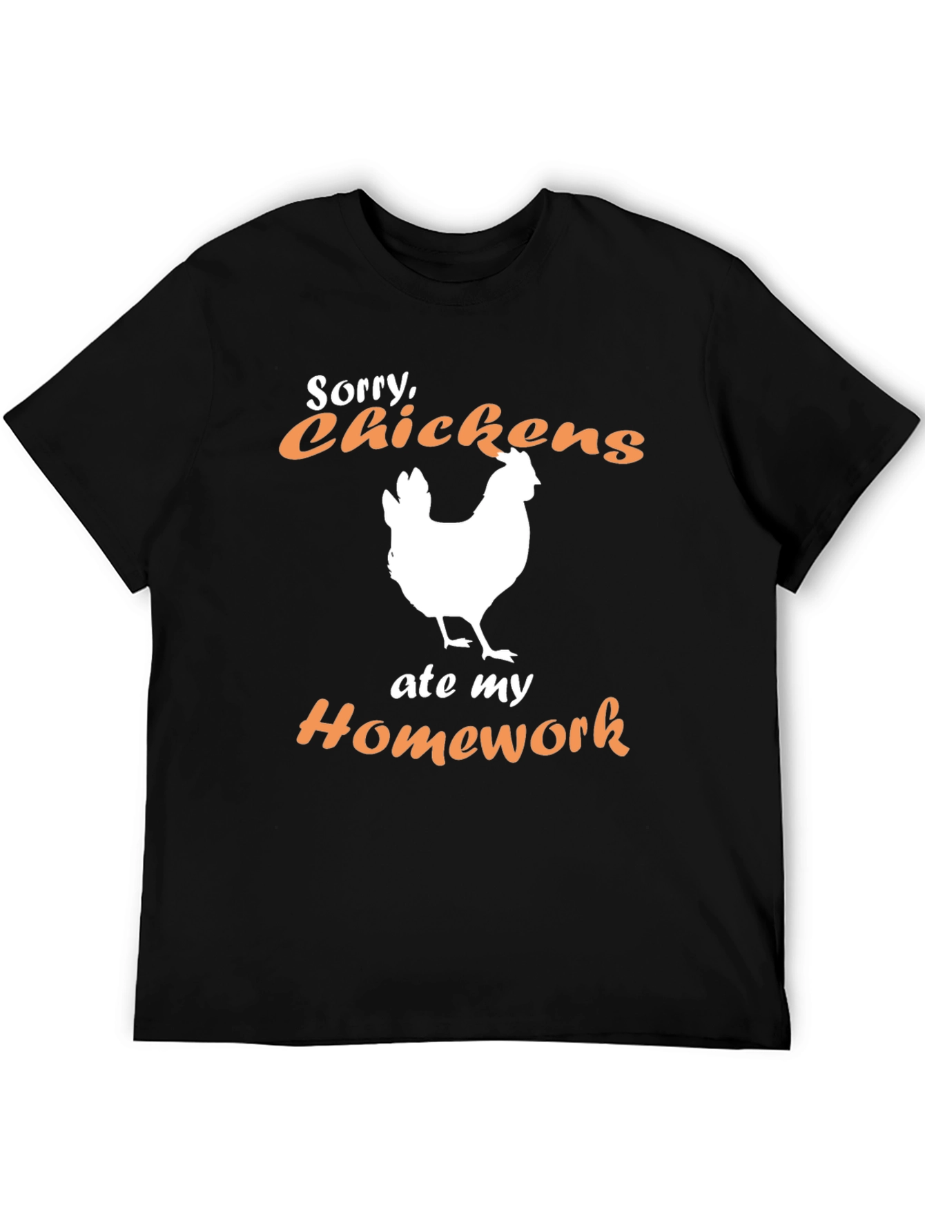 Funny Chicken Ate My Homework Graphic T-Shirt