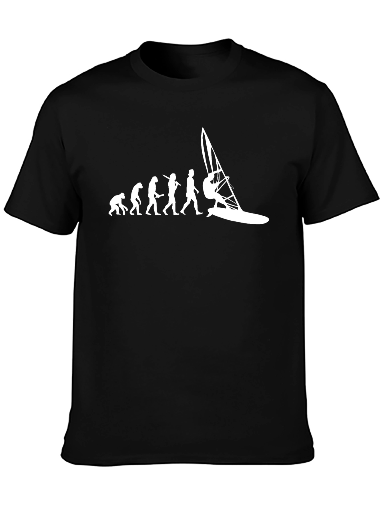 Evolution of Windsurfing Black Graphic Tee