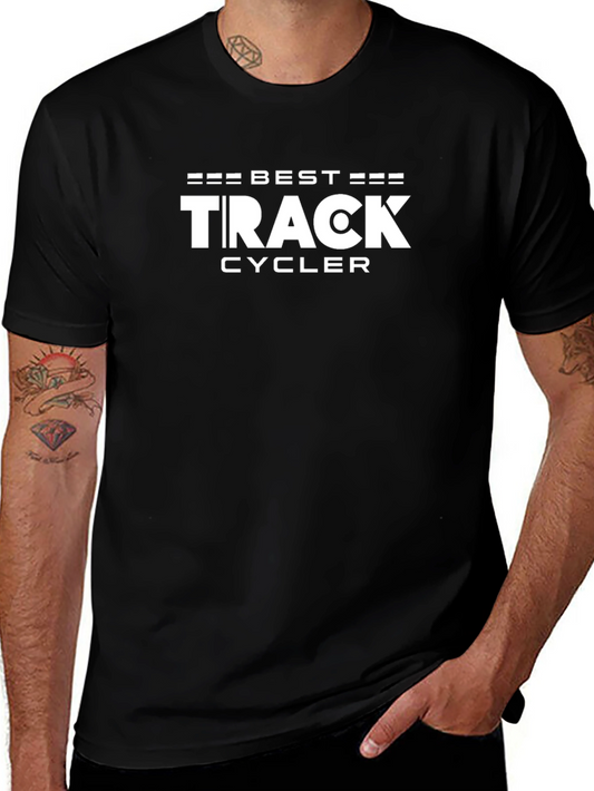Best Track Cycler Tee - Black Cotton Blend T-Shirt