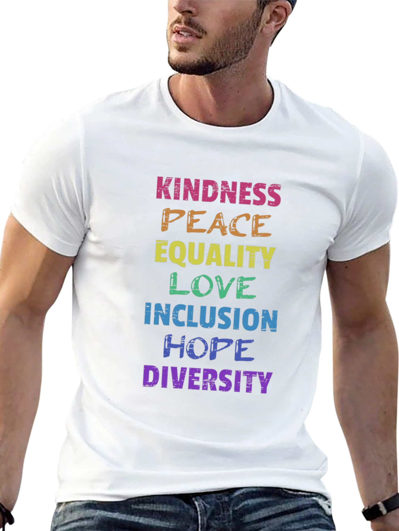 Rainbow Pride Kindness Peace Equality Love T-Shirt