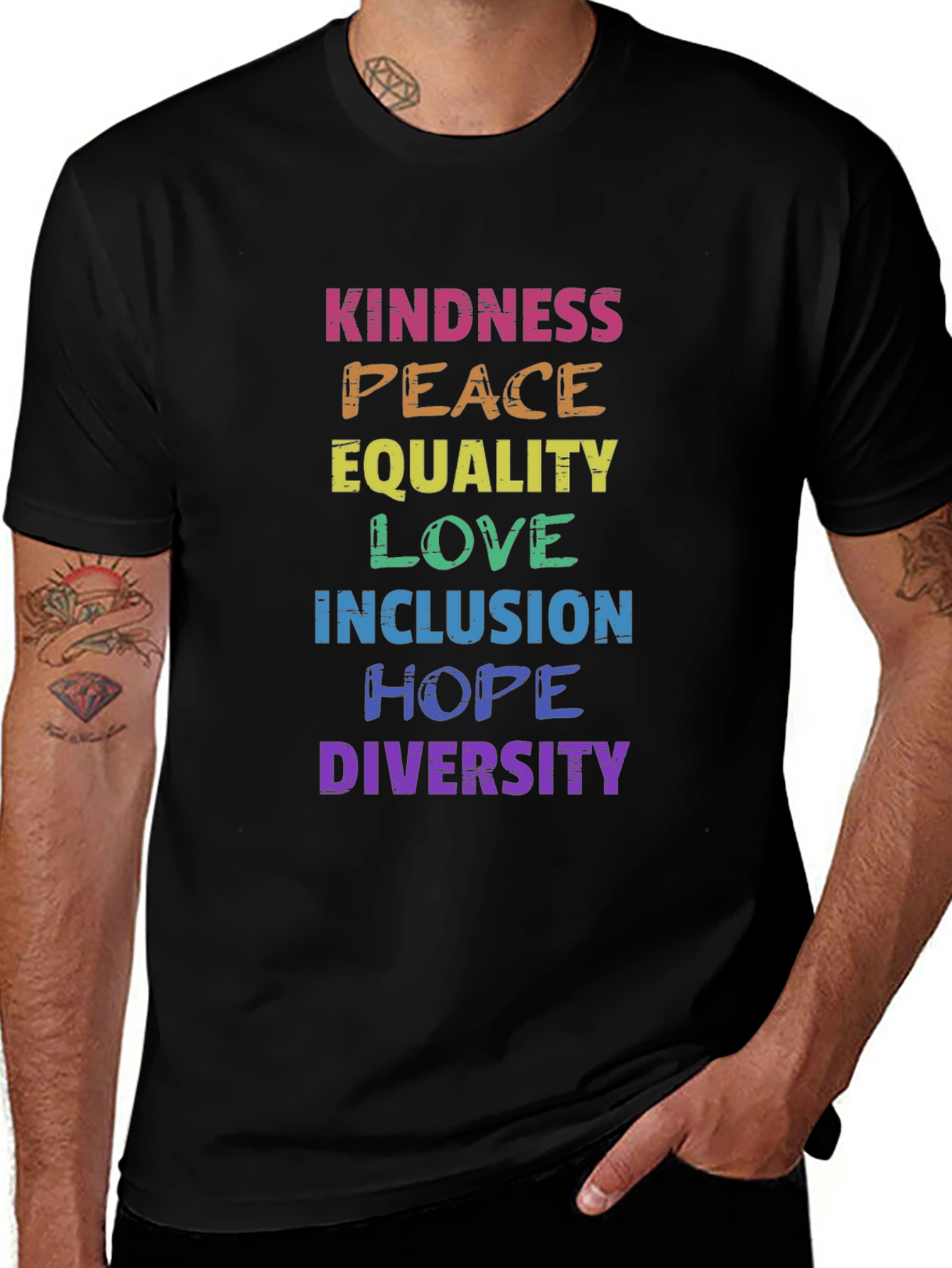 Rainbow Pride Kindness Peace Equality Love T-Shirt
