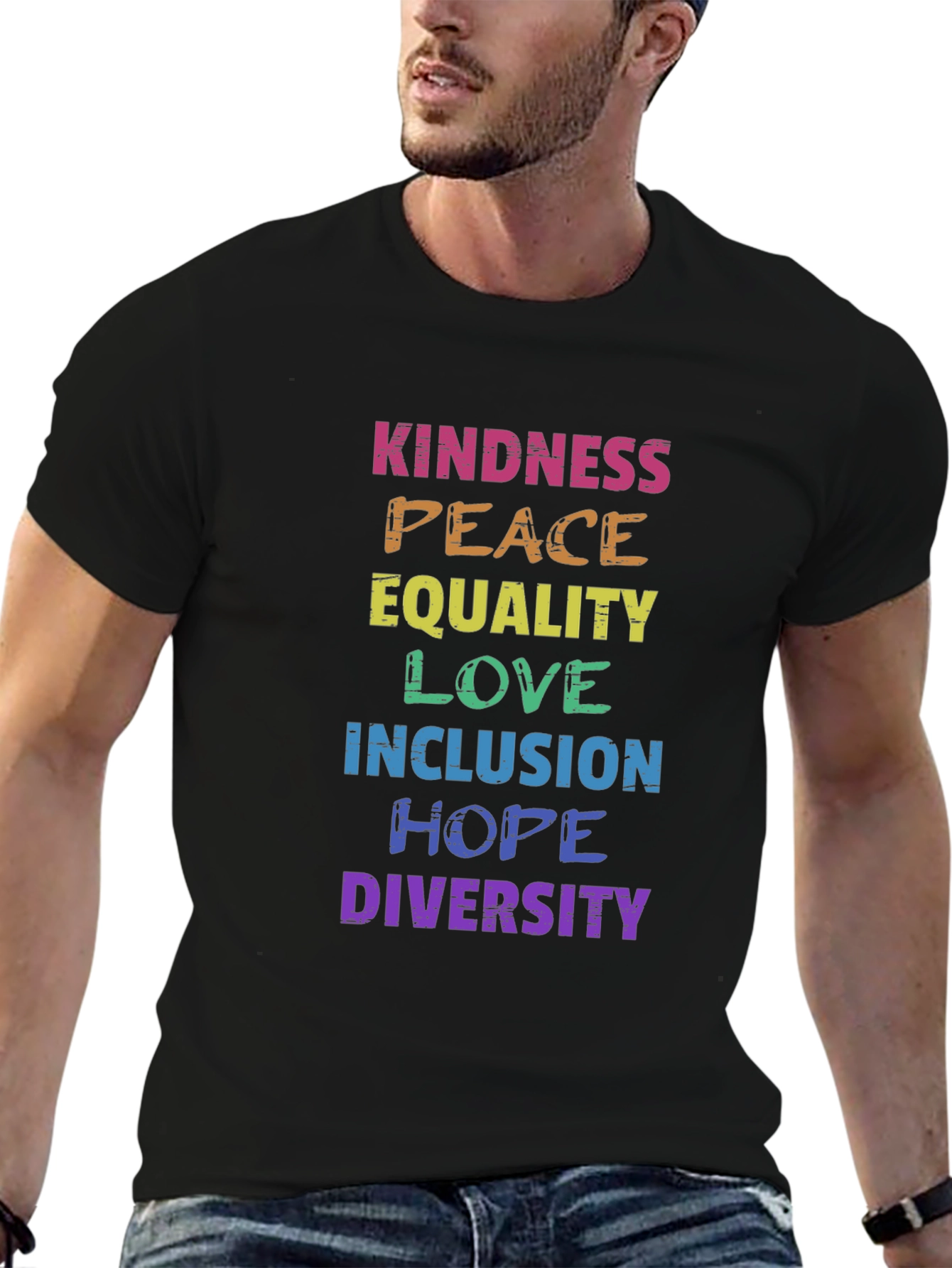 Rainbow Pride Kindness Peace Equality Love T-Shirt
