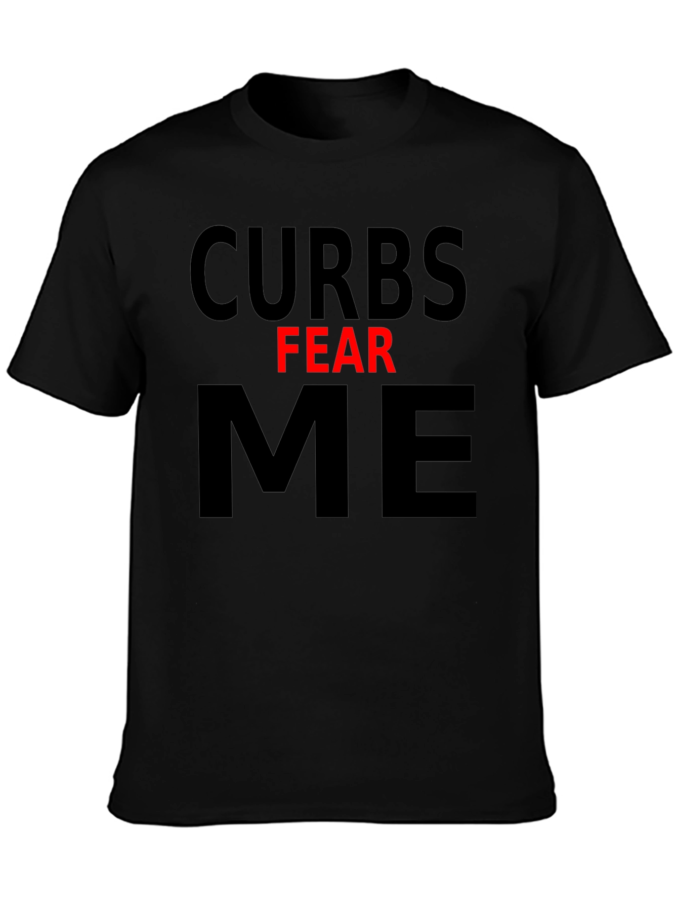 Curbs Fear Me Graphic Tee - Black Cotton T-Shirt
