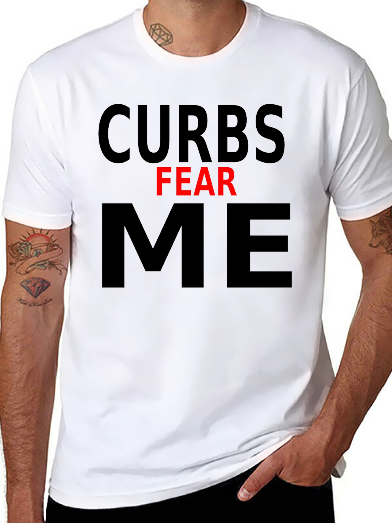 Curbs Fear Me Graphic Tee - Black Cotton T-Shirt