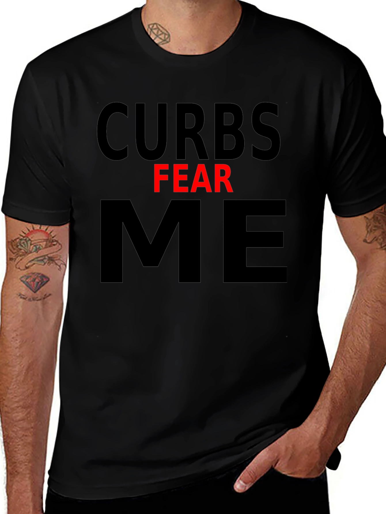 Curbs Fear Me Graphic Tee - Black Cotton T-Shirt