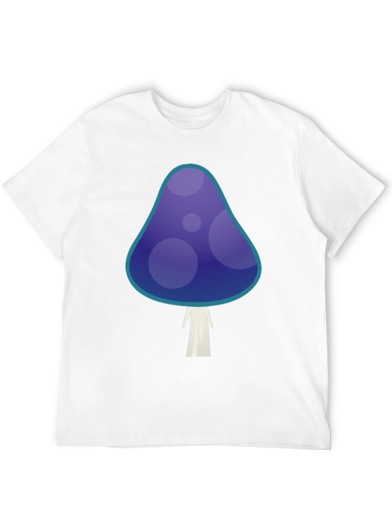 Funky Mushroom Graphic T-Shirt - Black Cotton Tee