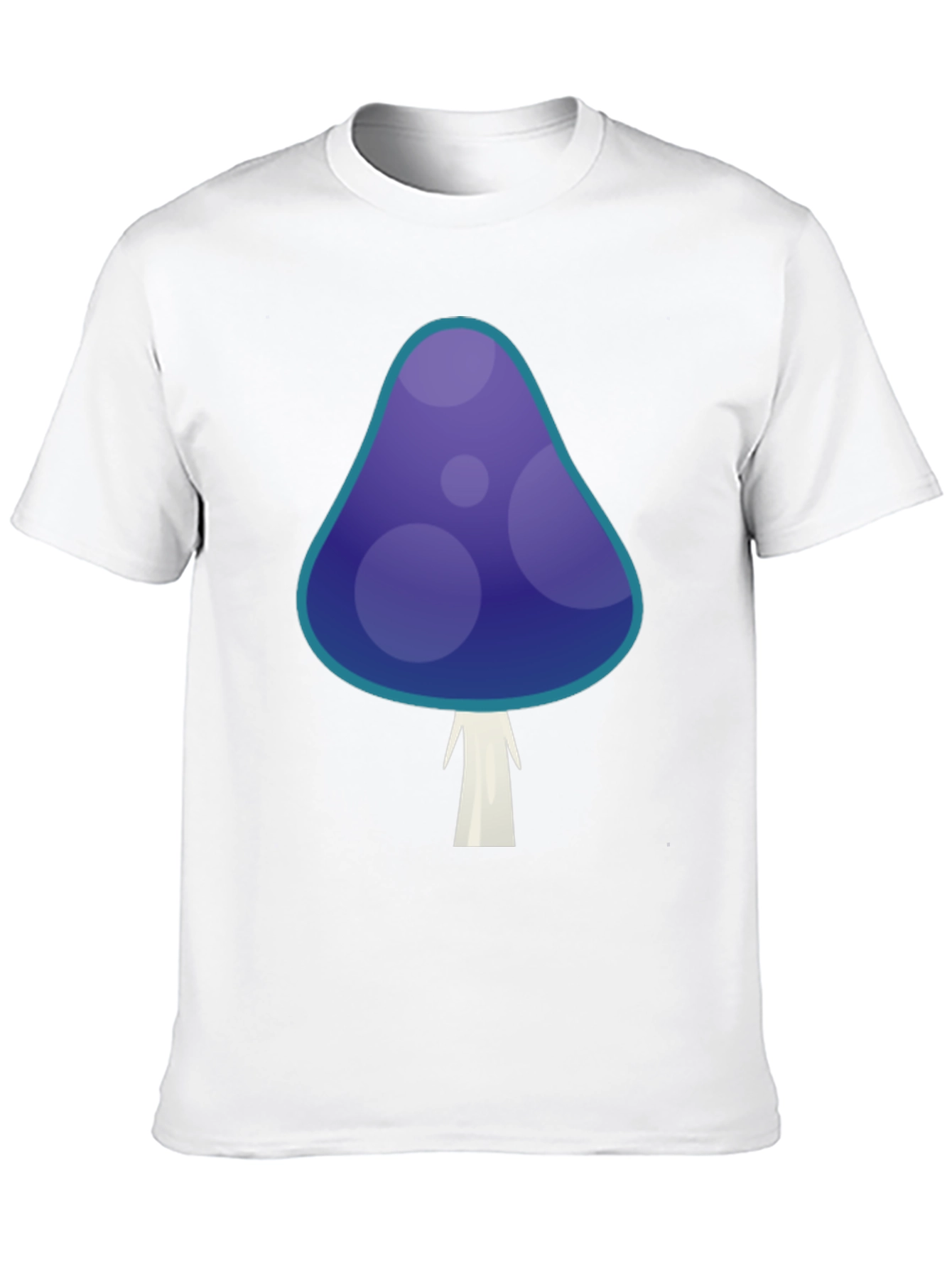 Funky Mushroom Graphic T-Shirt - Black Cotton Tee