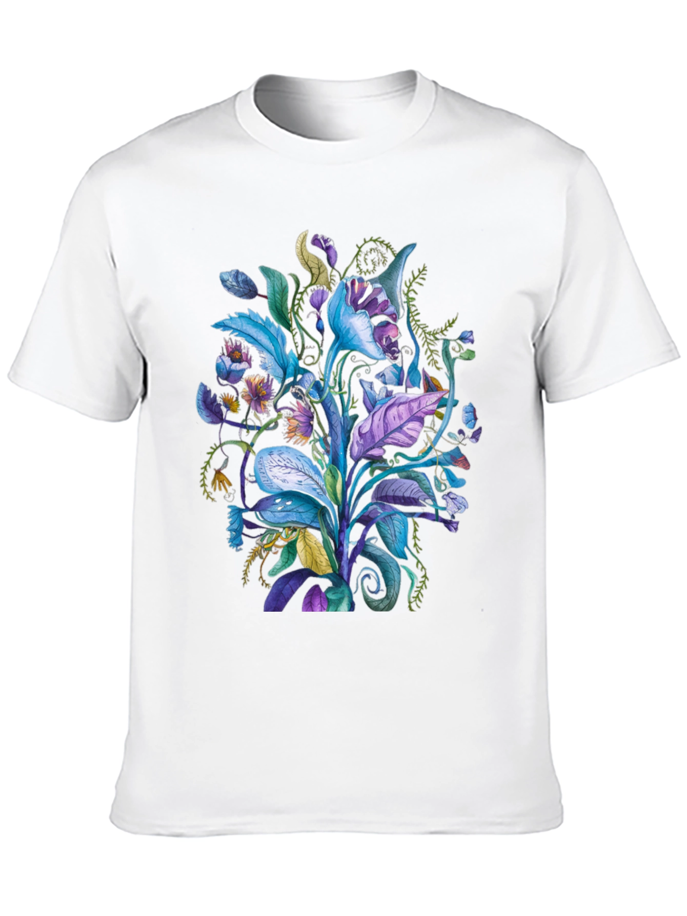 Floral Fantasy Tee - Unique Plant Design