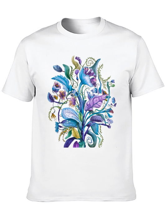 Floral Fantasy Tee - Unique Plant Design