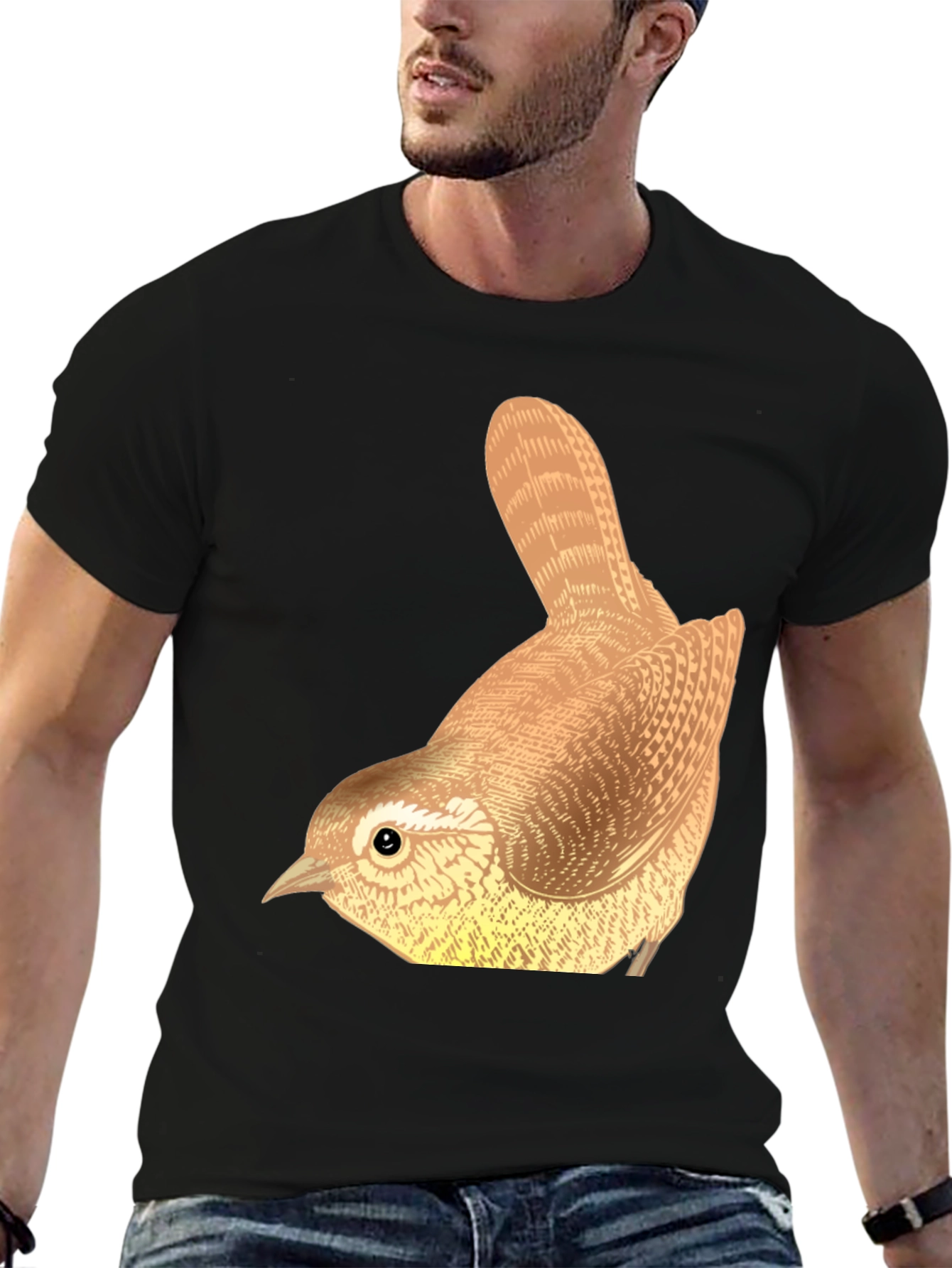 Wren Bird Graphic Tee - Nature Lover T-Shirt