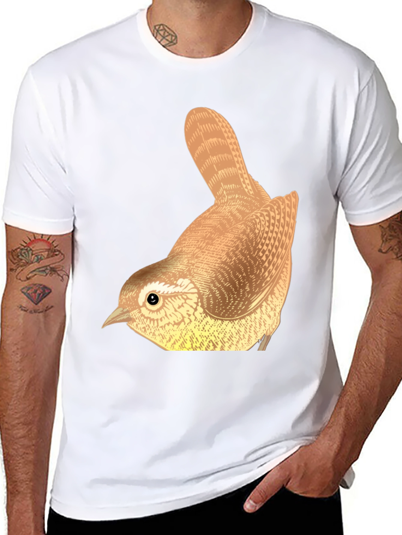Wren Bird Graphic Tee - Nature Lover T-Shirt
