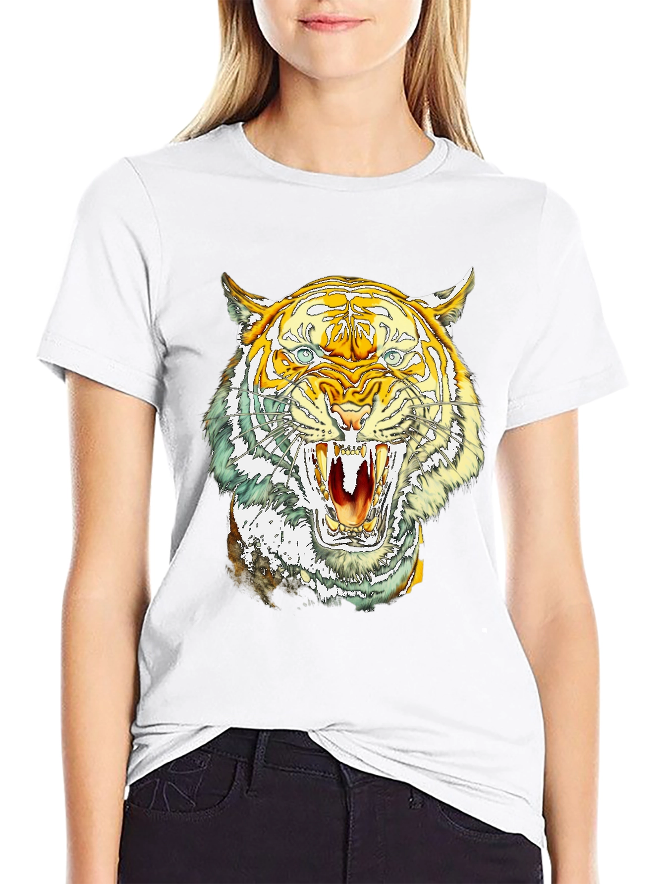 Bold Tiger Graphic Tee - Fierce Animal Print T-Shirt