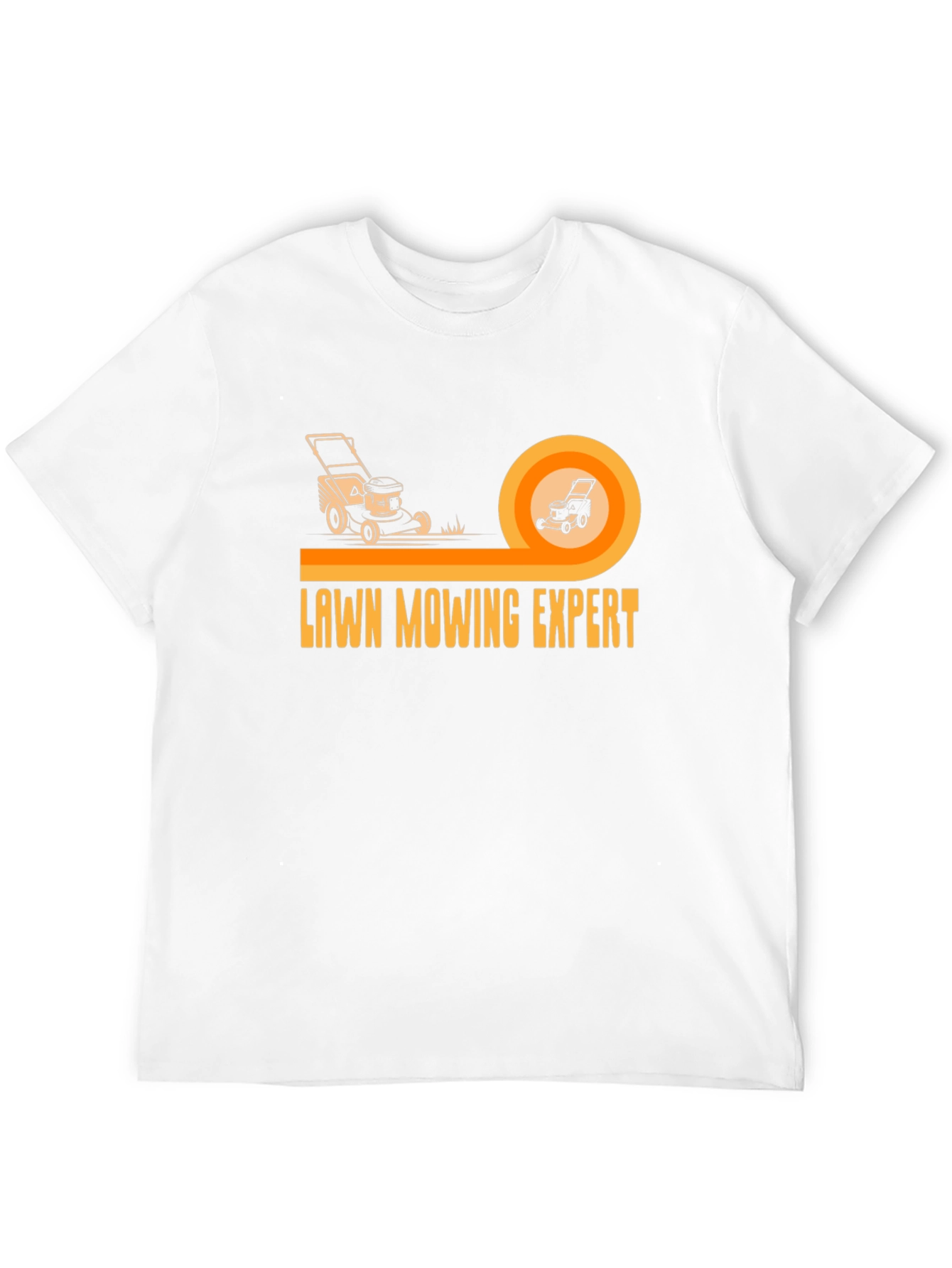 Lawn Mowing Expert Graphic Tee - Black Cotton T-Shirt