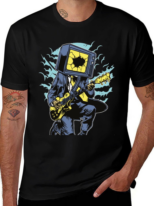 Cool Graphic Tee - TV Head Guitarist