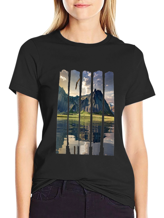 Scenic Mountain Reflection Graphic Tee