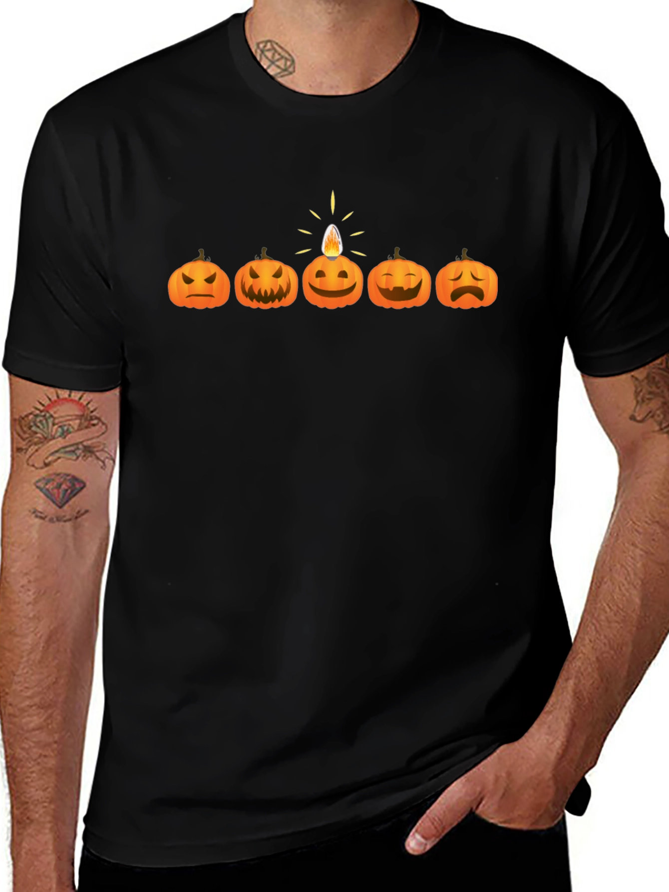 Halloween Pumpkin Faces T-Shirt