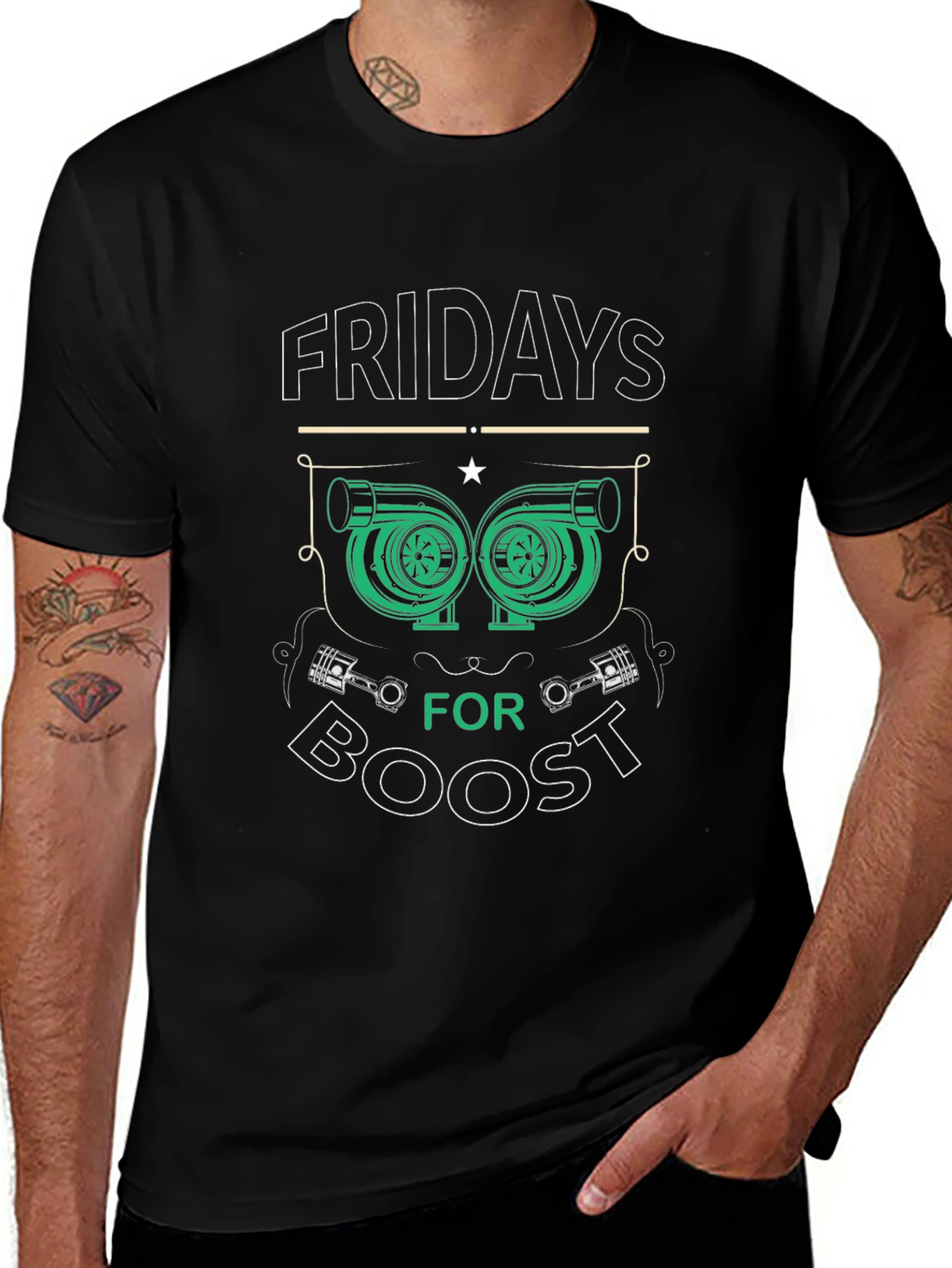 Fridays for Boost T-Shirt - Turbocharged Style
