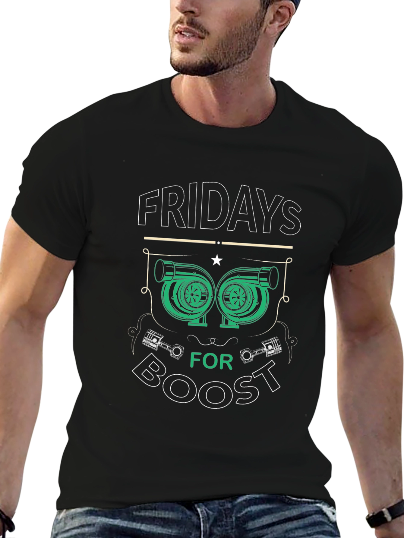 Fridays for Boost T-Shirt - Turbocharged Style