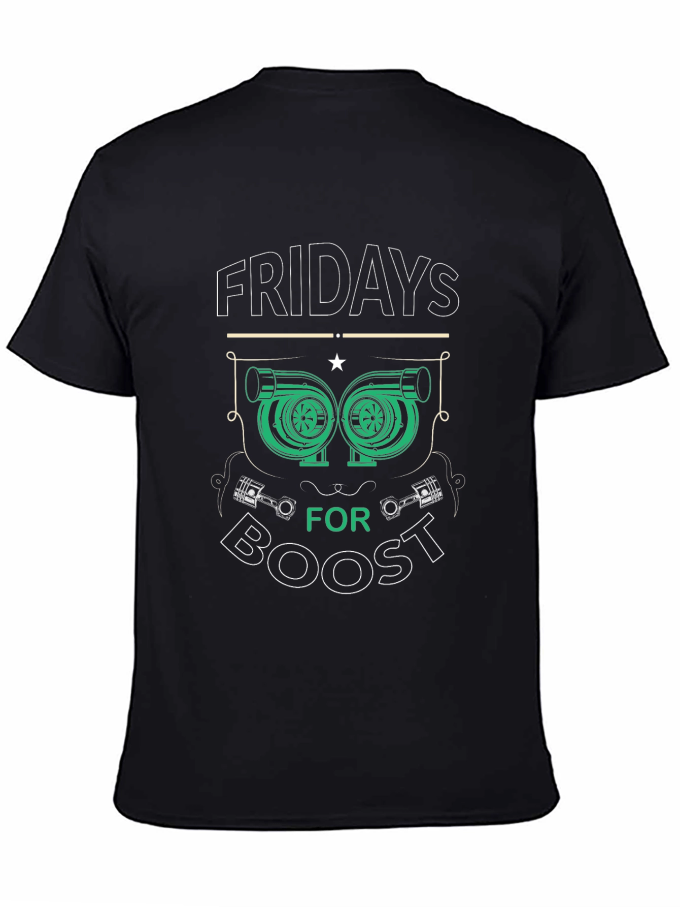 Fridays for Boost T-Shirt - Turbocharged Style