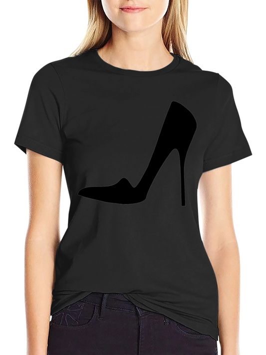 Black High Heel Silhouette Graphic Tee - Stylish Fashion Shirt