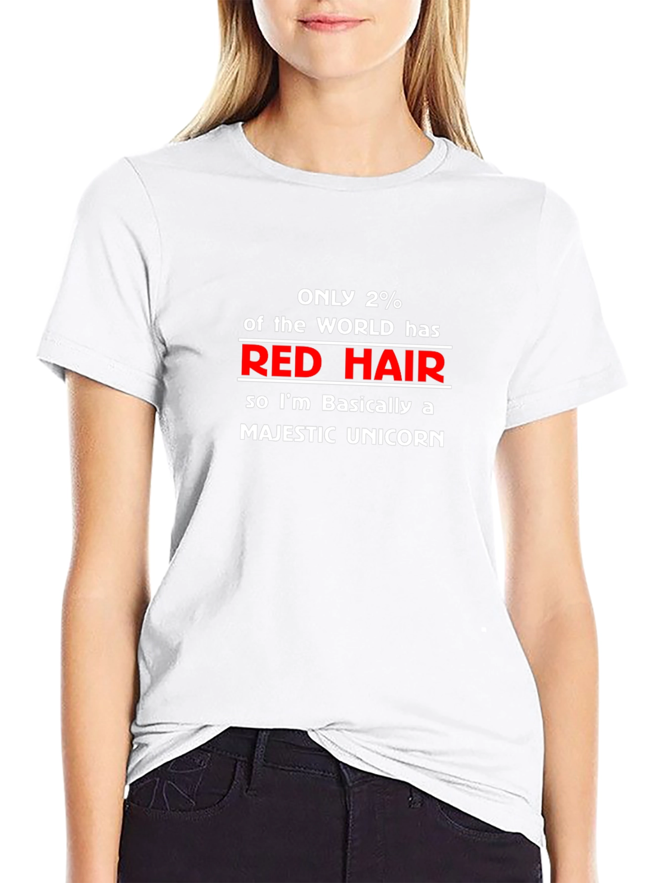 Red Hair Unicorn Graphic T-Shirt