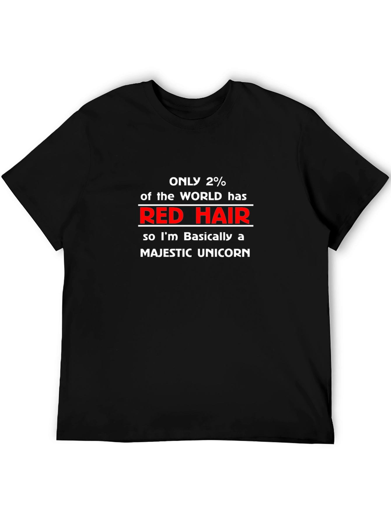 Red Hair Unicorn Graphic T-Shirt