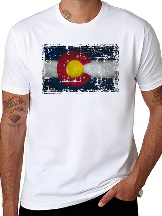 Colorado Flag Graphic T-Shirt - Black